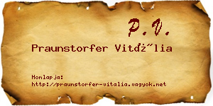 Praunstorfer Vitália névjegykártya
